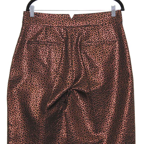 YARGICI Golden Brown Wide Leg Trouser Belt Detail Size 12 - Picture 10 of 12